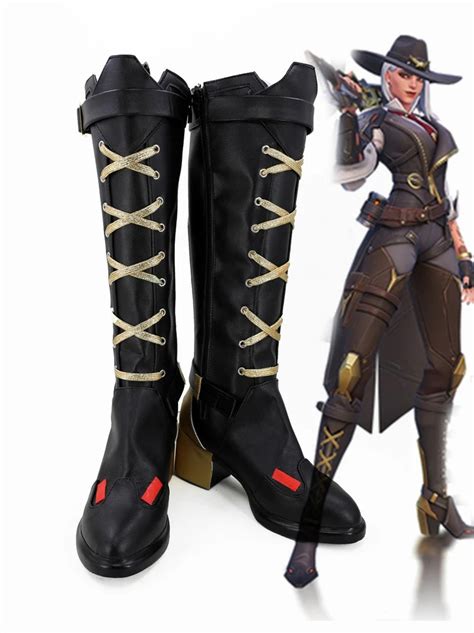 ashe overwatch replica boots cosplay|Overwatch Ashe Elizabeth Caledonia Cosplay Shoes Boots.